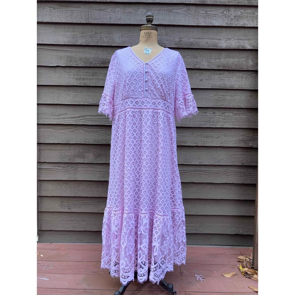 Jessakae Delancey Street lace dress magenta 4X plus - Picture 2 of 12